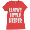 santa's little helper Ladies Fitted T-Shirt