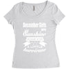 December Girls Are Sunshine Mixed With A Little Hurricane Women's Triblend Scoop T-shirt