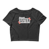 blessed sister with flower white color Crop Top