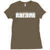 push button recieve bacon Ladies Fitted T-Shirt