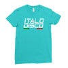retro italo disco Ladies Fitted T-Shirt