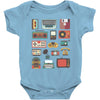 vintage electronic retro technology Baby Bodysuit