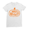 happy halloween 4 Ladies Fitted T-Shirt