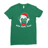 bah hum pug scrooge grinch christmas Ladies Fitted T-Shirt