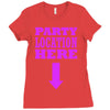 party location here Ladies Fitted T-Shirt