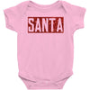 santa red glitter Baby Bodysuit