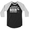 beer drinkers beer diet balance 3/4 Sleeve Shirt