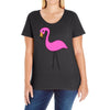 animal pink Ladies Curvy T-Shirt
