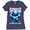 skinhead a way of life blue ideal birthday gift present. Ladies Fitted T-Shirt