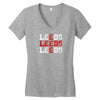 LEEDS Women's V-Neck T-Shirt