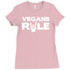 vegans rule Ladies Fitted T-Shirt