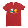 finn the cat &amp; jake the cat Ladies Fitted T-Shirt