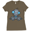 sad robot Ladies Fitted T-Shirt