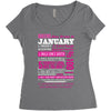 quens are born in january Women's Triblend Scoop T-shirt
