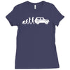 evolution of man, lada niva Ladies Fitted T-Shirt