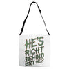zombie right behind Adjustable Strap Totes
