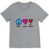 peace love wine V-Neck Tee