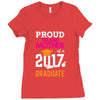Class of 2017 Proud GrandMother Graduation Ladies Fitted T-Shirt