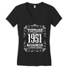 vintage made in 1951 perfectly aged a living legend Women's V-Neck T-Shirt