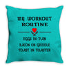 breakfast workout routine girls muscle top Throw Pillow