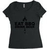eat bbq drink beer Women's Triblend Scoop T-shirt