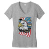 beer eagle graphic Women's V-Neck T-Shirt