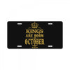 kings are born  october License Plate