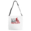 eat sleep bmx repeat Adjustable Strap Totes