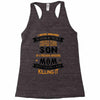 Super Cool Son Of A Freaking Awesome Mom Racerback Tank