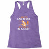arm in cast Racerback Tank