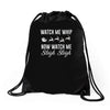 watch me whip now watch me sleigh sleigh Drawstring Bags