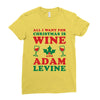 all i want for christmas is wine and adam levine Ladies Fitted T-Shirt