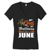 Halloween Kings Are Born In June Women's V-Neck T-Shirt
