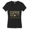 coffee then motorcycles Women's V-Neck T-Shirt