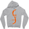 helix of heroes funny retro sci fi superhero symbol cool logo Zipper Hoodie