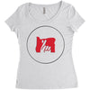 please red Women's Triblend Scoop T-shirt