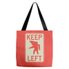 keep left shark Tote Bags