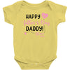 Happy Fathers Day Daddy! Baby Girl Any Name Customized Baby Bodysuit