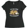dreamer bear Women's Triblend Scoop T-shirt