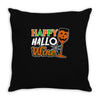 happy hallowine Throw Pillow