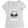 Never Underestimate A Man Who Watches The 100 And Was Born in December Women's Triblend Scoop T-shirt