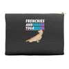 frenchies and yoga Accessory Pouches