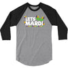 mardi gras 3/4 Sleeve Shirt