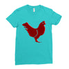 chiken red Ladies Fitted T-Shirt
