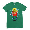 saiyan fries Ladies Fitted T-Shirt