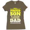 proud son dad Ladies Fitted T-Shirt