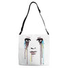 watercolor eyes Adjustable Strap Totes