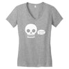 i live inside your face skull Women's V-Neck T-Shirt
