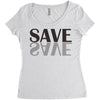 save black Women's Triblend Scoop T-shirt