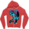 panda rider Zipper Hoodie